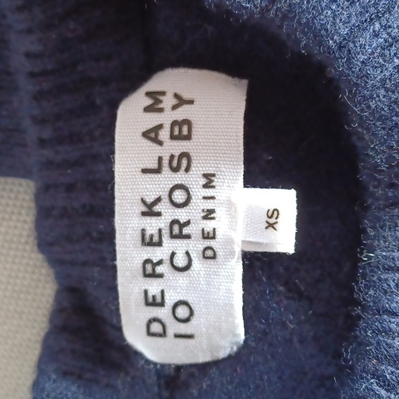 Derek Lam 10 Crosby Denim Wool Felted Ruffle Sweater- Sz. XS - Picture 7 of 9